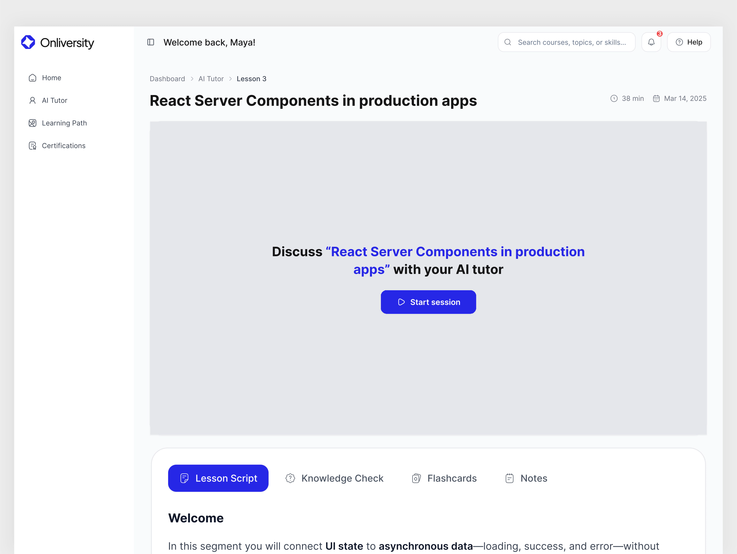 Onliversity case study, detail 6